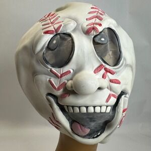 Vintage Baseball Latex Halloween Mask Game Face Adult Easter Unlimited Inc
